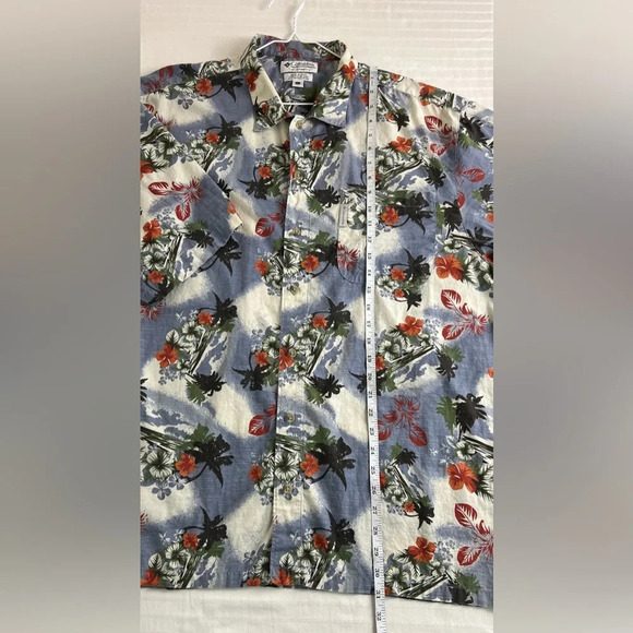 Columbia Men's Hawaiian Button Down Aloha Shirt SZ L - Picture 8 of 9